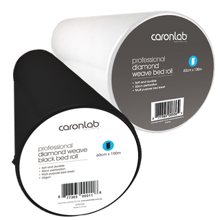 Disposable Bed Roll Diamond Weave - White