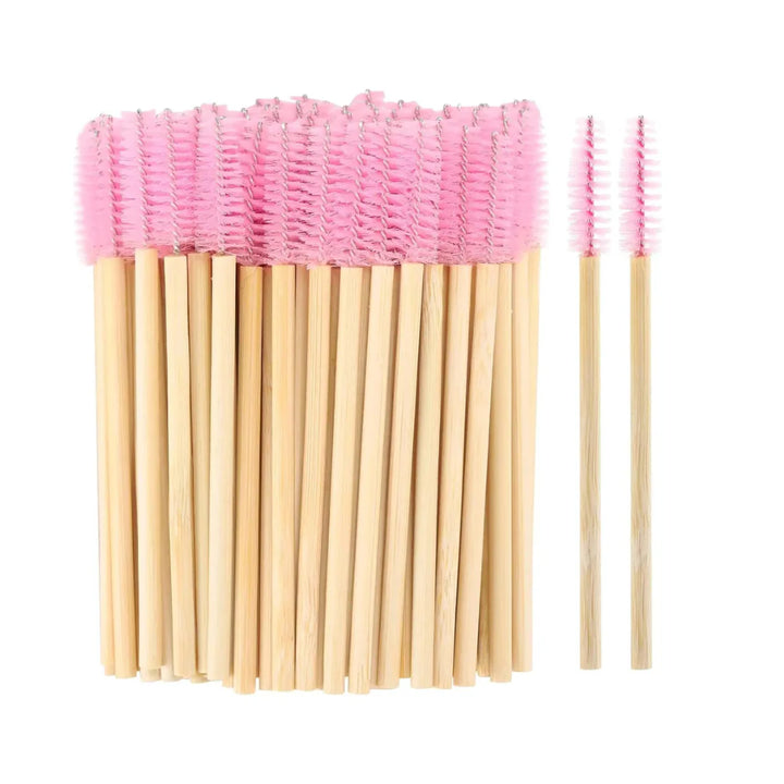 Eco Friendly Bamboo Mascara Wands Pink (50 Pack)