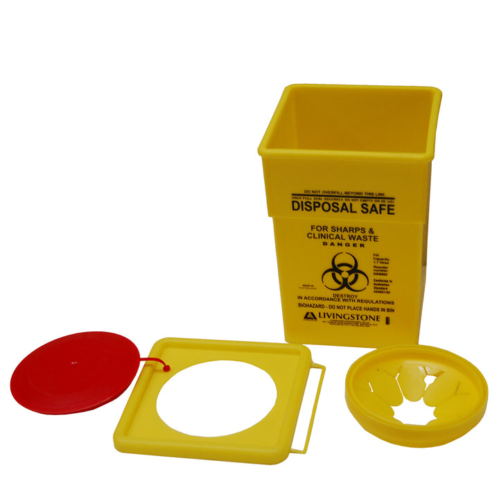 Sharps Needle Waste Collector Yellow 2l